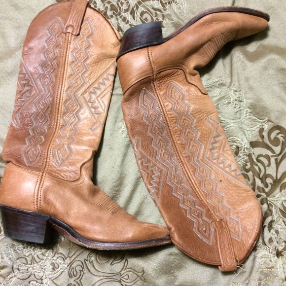 🇺🇸SOFT LEATHER COWBOY BOOTS. DAN POST🐒