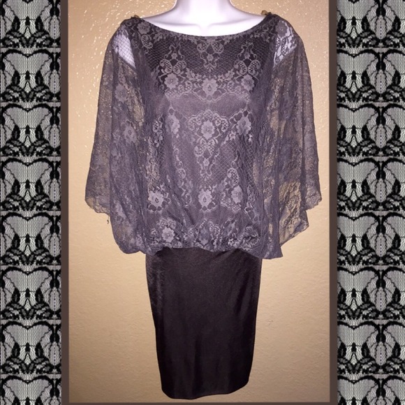Lace grey dress with Mini - Picture 1 of 3