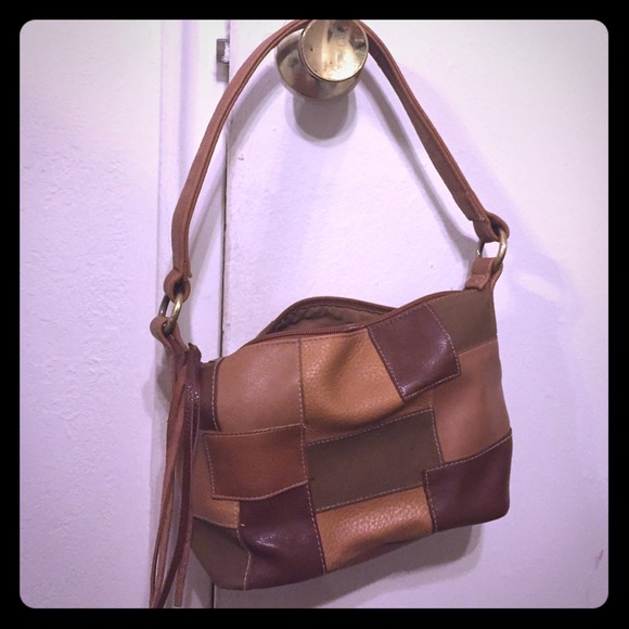 Brown leather purse