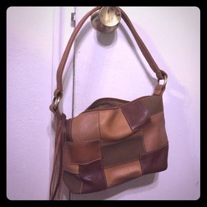 Brown leather purse