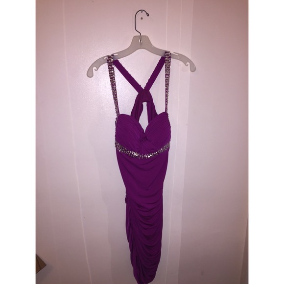 Fuchsia and Beaded Dress