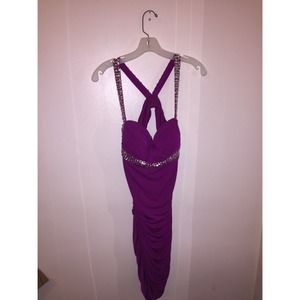 Fuchsia and Beaded Dress