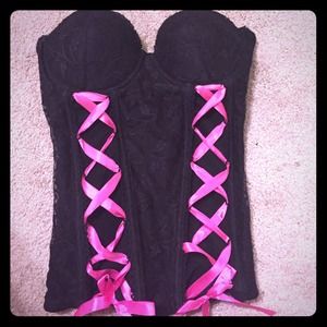 Pink & Black corset