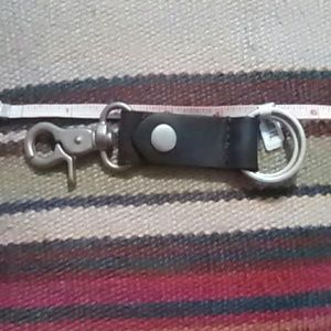 Beautiful monogramable mohagany brown key fob