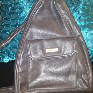 Hush Puppies Brown leather backpack purse