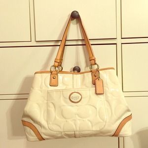 COACH White Patent Leather Handbag