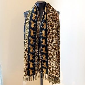 Leopard print scarf/sarong