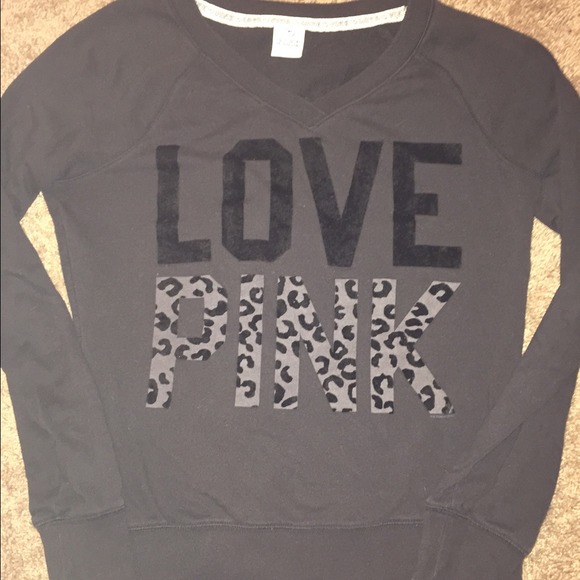 ✨Dark grey PINK crewneck✨