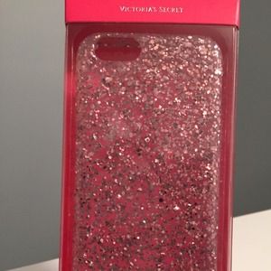 Rose gold glittered VS iPhone 6 silicone case