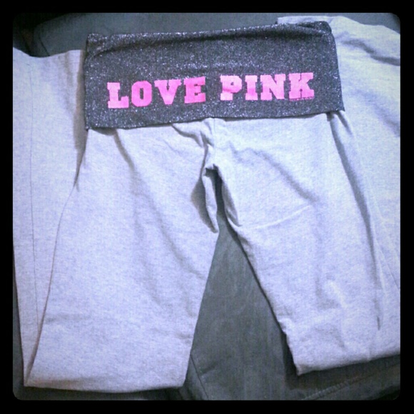 PINK gray legging yoga pant