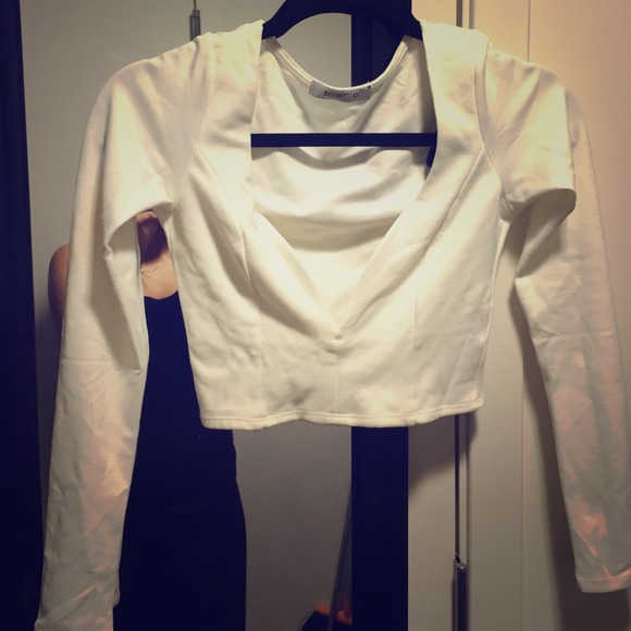 Nasty gal white crop top