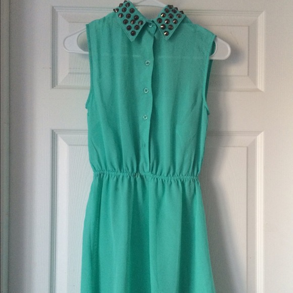 Blue studded dress