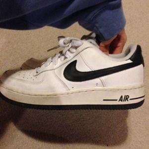 Nike Air Force ones black and white