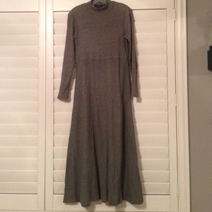 Long, mock turtle neck sweater dress