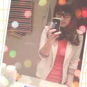 Milk white informal suit,almost new!