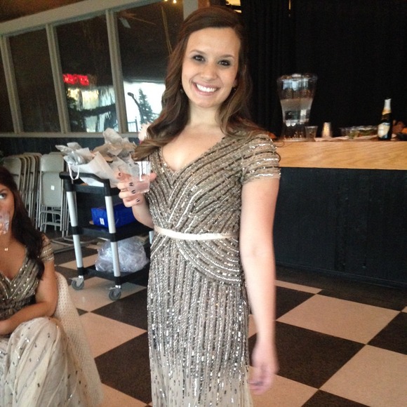 Adrianna Papell beaded gown