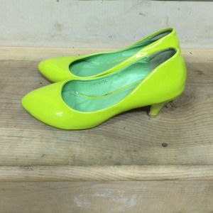 Lime green high heel
