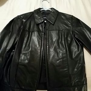 Womens black leather jacket