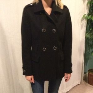 Calvin Klein black pea coat
