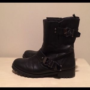 Black H&M Biker Boots