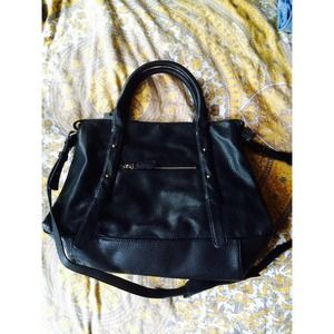 Forever 21 Black Leather Tote