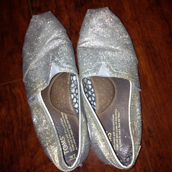 Silver Sparkly TOMS