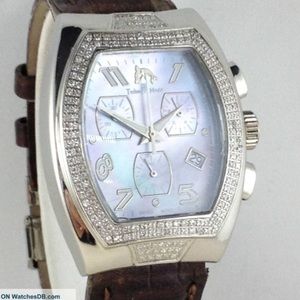 Techno Master  diamond female watch(baby blue)