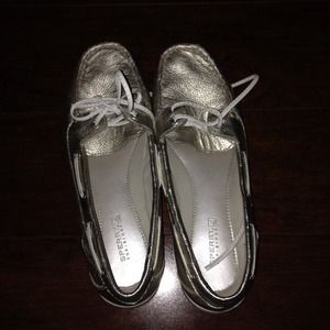 Sperry gold boat shoes