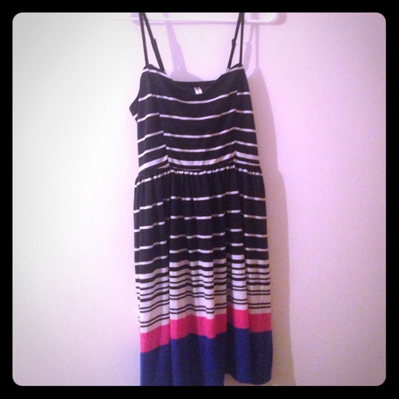 Comfortable striped dress. Cotton