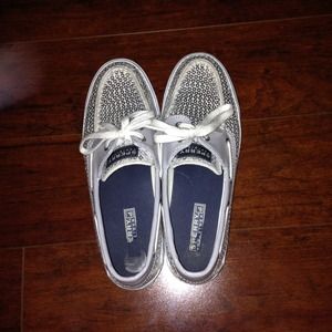 Sperry Topsider Silver Sequined Shoes Bundle