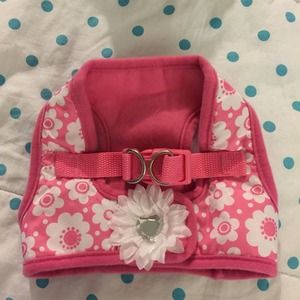 Pink & White flower harness