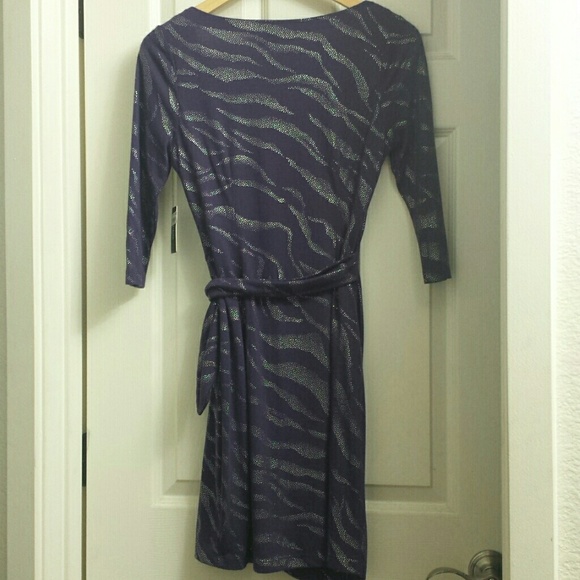 GUESS PURPLE RHINESTONE DRESS - Picture 2 of 4