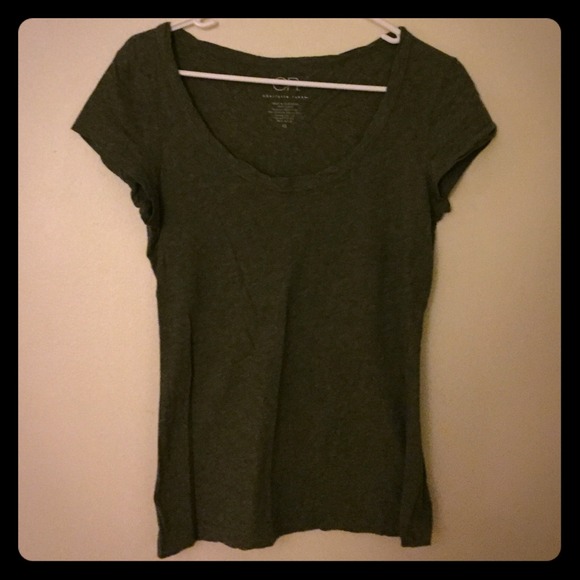 Charlotte Russe Charcoal scoop neck tshirt