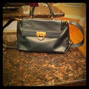 Ferragamo Leather Sofia Convertable Satchel