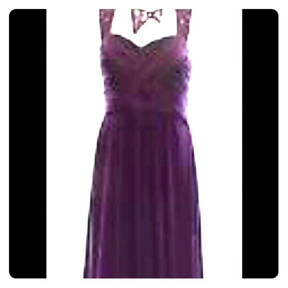Long purple dress with sequence - Picture 1 of 3