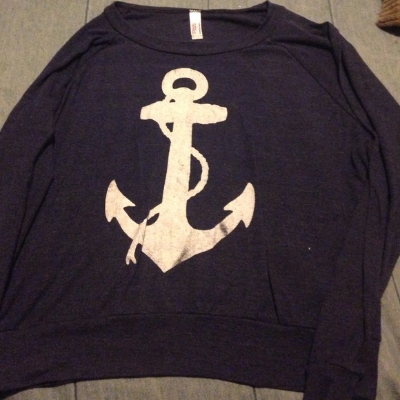 Anchor crew neck