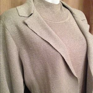 Chico's metallic top and jacket