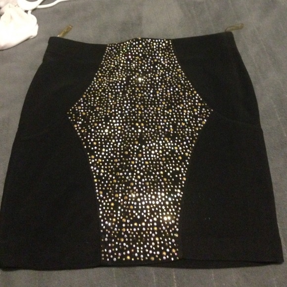 High waisted sequin skirt