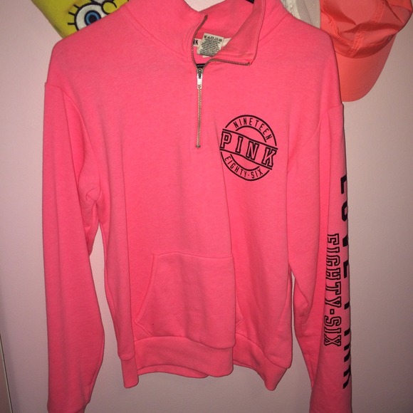 Pink quarter zip