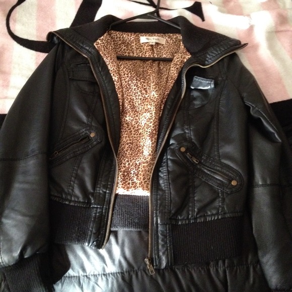 Cheetah print jacket.