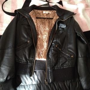 Cheetah print jacket.