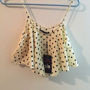 Polka dot crop top