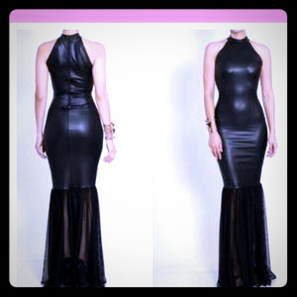 leather mermaid dress