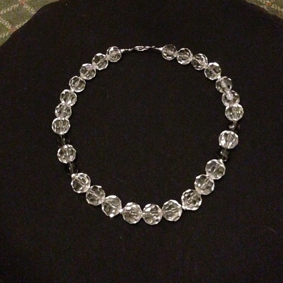 Vintage faceted plastic bead necklace