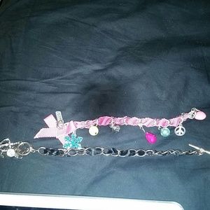 Weaved charm bracelet