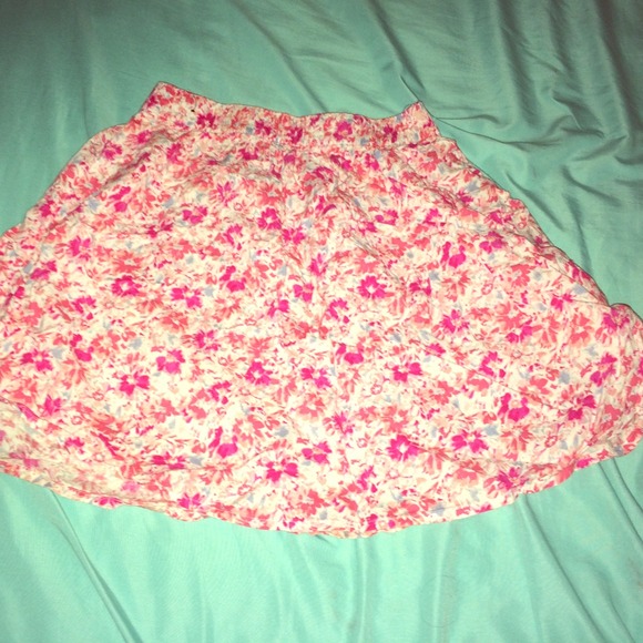 Pink and light blue circle skirt