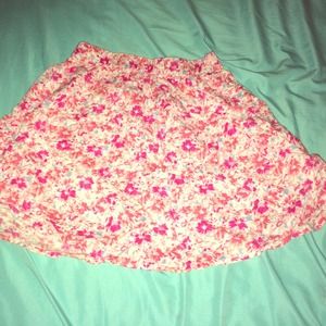 Pink and light blue circle skirt