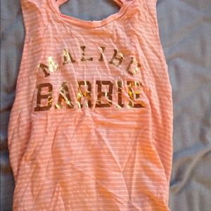 Cutout pink stripe tank💖🌸