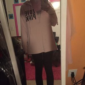 PINK v-neck hoodie