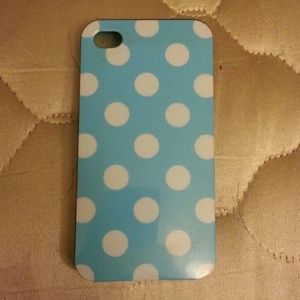 Blue polkadot iphone 4/4s case